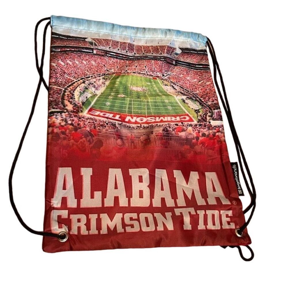 Alabama Crimson Tide Drawstring Cinch Backpack Red One Size